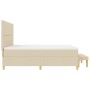 Cama con somier con colchón y banco Crema 180x200 cm de tela de , Camas y somieres - Ref: Foro24-3344322, Precio: 689,14 €, D...
