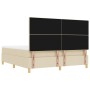 Cama con somier con colchón y banco Crema 180x200 cm de tela de , Camas y somieres - Ref: Foro24-3344322, Precio: 689,14 €, D...
