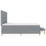 Cama con somier y colchón con banco gris claro 200x200 cm de tela by , Beds and slatted bases - Ref: Foro24-3344324, Price: 7...