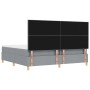 Cama con somier y colchón con banco gris claro 200x200 cm de tela by , Beds and slatted bases - Ref: Foro24-3344324, Price: 7...