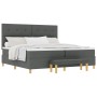 Cama con Box Spring y Colchón & Banco Gris Oscuro 200x200 cm Tela by , Beds and slatted bases - Ref: Foro24-3344325, Price: 7...
