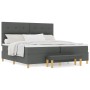 Cama con Box Spring y Colchón & Banco Gris Oscuro 200x200 cm Tela by , Beds and slatted bases - Ref: Foro24-3344325, Price: 7...