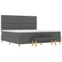 Cama con Box Spring y Colchón & Banco Gris Oscuro 200x200 cm Tela by , Beds and slatted bases - Ref: Foro24-3344325, Price: 7...