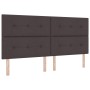 Cama con Base de Muelles con Colchón y Banqueta Marrón Oscura 200x200 cm Tela by , Beds and slatted bases - Ref: Foro24-33443...