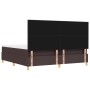 Cama con Base de Muelles con Colchón y Banqueta Marrón Oscura 200x200 cm Tela by , Beds and slatted bases - Ref: Foro24-33443...