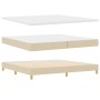 Cama con somier y colchón y banco Crema 200x200 cm Tela de , Camas y somieres - Ref: Foro24-3344329, Precio: 721,99 €, Descue...