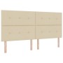 Cama con somier y colchón y banco Crema 200x200 cm Tela de , Camas y somieres - Ref: Foro24-3344329, Precio: 721,99 €, Descue...