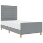 Estructura de Cama Gris Claro 80x200 cm Tela by , Beds and slatted bases - Ref: Foro24-3344606, Price: 135,22 €, Discount: %