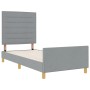 Estructura de Cama Gris Claro 80x200 cm Tela by , Beds and slatted bases - Ref: Foro24-3344606, Price: 135,22 €, Discount: %