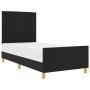 Estructura de cama de tela negra 90x190 cm de , Camas y somieres - Ref: Foro24-3344615, Precio: 151,48 €, Descuento: %