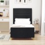 Estructura de cama de tela negra 90x190 cm de , Camas y somieres - Ref: Foro24-3344615, Precio: 151,48 €, Descuento: %