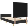 Estructura de cama de tela negra 90x190 cm de , Camas y somieres - Ref: Foro24-3344615, Precio: 151,48 €, Descuento: %