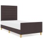 Estructura de Cama Marrón Oscuro 90x190 cm Tela von , Betten und Lattenroste - Ref: Foro24-3344616, Preis: 143,36 €, Rabatt: %