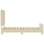 Estructura de Cama Crema 90x190 cm Tela by , Beds and slatted bases - Ref: Foro24-3344618, Price: 150,58 €, Discount: %