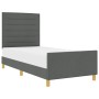 Estructura de Cama de Tela Gris Oscuro 90x200 cm by , Beds and slatted bases - Ref: Foro24-3344621, Price: 146,71 €, Discount: %
