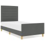 Estructura de Cama de Tela Gris Oscuro 90x200 cm by , Beds and slatted bases - Ref: Foro24-3344621, Price: 146,71 €, Discount: %