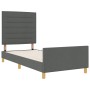 Estructura de Cama de Tela Gris Oscuro 90x200 cm by , Beds and slatted bases - Ref: Foro24-3344621, Price: 146,71 €, Discount: %