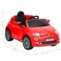 Coche correpasillos eléctrico Fiat 500 rojo de vidaXL, Vehículos a pedales o para empujar - Ref: Foro24-80315, Precio: 290,84...