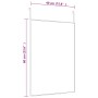 Türspiegel aus schwarzem Glas und Aluminium, 40 x 60 cm von vidaXL, Spiegel - Ref: Foro24-327406, Preis: 41,55 €, Rabatt: %