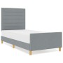 Estructura de Cama Gris Claro 100x200 cm Tela by , Beds and slatted bases - Ref: Foro24-3344627, Price: 144,79 €, Discount: %