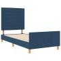 Estructura de Cama de Tela Azul 100x200 cm by , Beds and slatted bases - Ref: Foro24-3344633, Price: 145,16 €, Discount: %