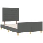 Estructura de Cama de Tela Gris Oscuro 120x190 cm de , Camas y somieres - Ref: Foro24-3344635, Precio: 176,58 €, Descuento: %