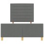 Estructura de Cama de Tela Gris Oscuro 120x190 cm de , Camas y somieres - Ref: Foro24-3344635, Precio: 176,58 €, Descuento: %