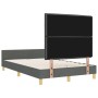 Estructura de Cama de Tela Gris Oscuro 120x190 cm de , Camas y somieres - Ref: Foro24-3344635, Precio: 176,58 €, Descuento: %