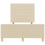 Estructura de Cama Crema 120x190 cm de Tela de , Camas y somieres - Ref: Foro24-3344639, Precio: 185,21 €, Descuento: %