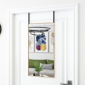 Glass and golden aluminum door mirror 40x80 cm by vidaXL, Mirrors - Ref: Foro24-327416, Price: 34,42 €, Discount: %