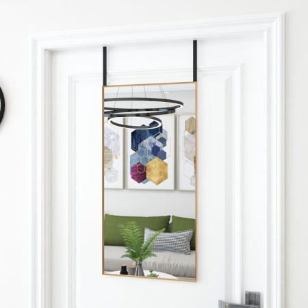 Türspiegel Glas und Aluminium gold 40x80 cm von vidaXL, Spiegel - Ref: Foro24-327416, Preis: 34,42 €, Rabatt: %