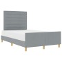 Cama Gris Claro 140x190 cm Tela by , Beds and slatted bases - Ref: Foro24-3344648, Price: 218,37 €, Discount: %