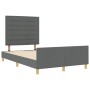 Estructura de Cama de Tela Gris Oscuro 140x200 cm de , Camas y somieres - Ref: Foro24-3344656, Precio: 224,55 €, Descuento: %