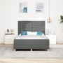 Estructura de Cama de Tela Gris Oscuro 140x200 cm de , Camas y somieres - Ref: Foro24-3344656, Precio: 224,55 €, Descuento: %