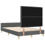 Estructura de Cama de Tela Gris Oscuro 140x200 cm de , Camas y somieres - Ref: Foro24-3344656, Precio: 224,55 €, Descuento: %