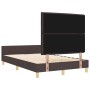 Cama - Marrón Oscuro, 140x200 cm, Tela de , Camas y somieres - Ref: Foro24-3344658, Precio: 237,66 €, Descuento: %