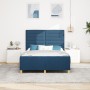 Estructura de Cama Azul 160x200 cm Tela by , Beds and slatted bases - Ref: Foro24-3344668, Price: 232,56 €, Discount: %