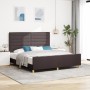 Cama Marrón Oscuro 180x200 cm Tela by , Beds and slatted bases - Ref: Foro24-3344672, Price: 245,74 €, Discount: %