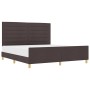 Cama Marrón Oscuro 180x200 cm Tela by , Beds and slatted bases - Ref: Foro24-3344672, Price: 245,74 €, Discount: %