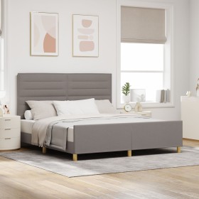 Estructura de Cama en Taupe, 180x200 cm, Tela de , Camas y somieres - Ref: Foro24-3344673, Precio: 246,11 €, Descuento: %