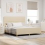 Cama en color crema - 180x200 cm de tela de , Camas y somieres - Ref: Foro24-3344674, Precio: 260,85 €, Descuento: %