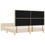 Cama en color crema - 180x200 cm de tela de , Camas y somieres - Ref: Foro24-3344674, Precio: 260,85 €, Descuento: %