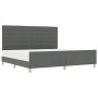 Estructura de Cama de Tela Gris Oscuro 200x200 cm de , Camas y somieres - Ref: Foro24-3344677, Precio: 261,34 €