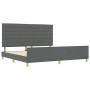Estructura de Cama de Tela Gris Oscuro 200x200 cm de , Camas y somieres - Ref: Foro24-3344677, Precio: 261,34 €