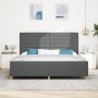Estructura de Cama de Tela Gris Oscuro 200x200 cm de , Camas y somieres - Ref: Foro24-3344677, Precio: 261,34 €