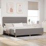 Cama Taupe 200x200 cm de Tela de , Camas y somieres - Ref: Foro24-3344680, Precio: 263,24 €, Descuento: %
