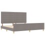 Cama Taupe 200x200 cm de Tela de , Camas y somieres - Ref: Foro24-3344680, Precio: 263,24 €, Descuento: %