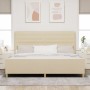 Estructura de Cama de Tela Crema 200x200 cm de , Camas y somieres - Ref: Foro24-3344681, Precio: 260,78 €, Descuento: %