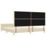Estructura de Cama de Tela Crema 200x200 cm de , Camas y somieres - Ref: Foro24-3344681, Precio: 260,78 €, Descuento: %