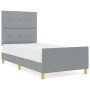 Estructura de Cama de Tela Gris Claro 80x200 cm by , Beds and slatted bases - Ref: Foro24-3344683, Price: 134,43 €, Discount: %